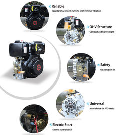 186FA Air Cooled Diesel Powered Engine 3000 / 3600RPM Speed CE Approved