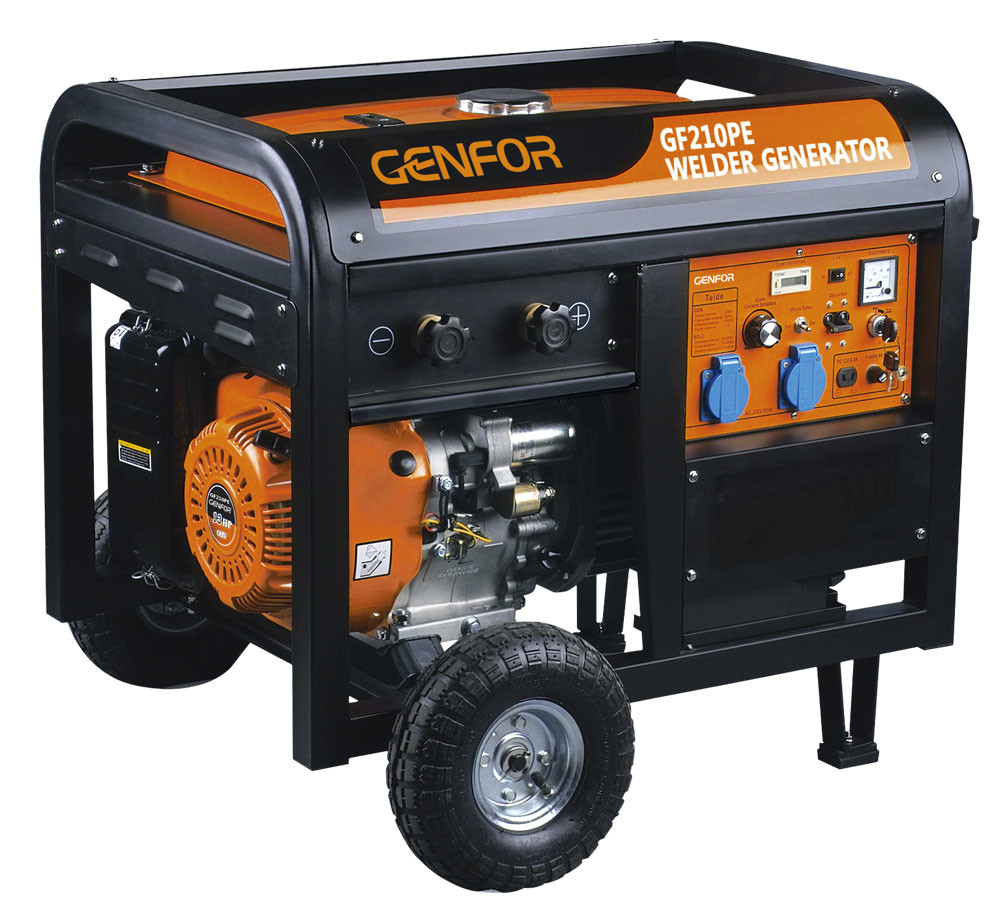 250A 3 Phase Gasoline Generator , Welding Generator Set Electric ...
